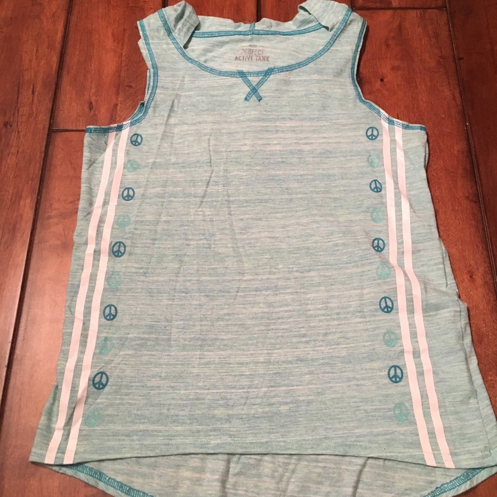 Blue tank top with hood